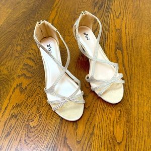 Silver Glitter Kitten Heels